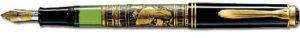 Pelikan toledo fountain pen, version 1.0.0, with intricate gold and black design