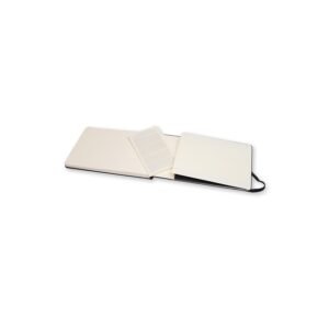 Moleskine watercolor album, version 1.0.0, open with pages and inserted paper
