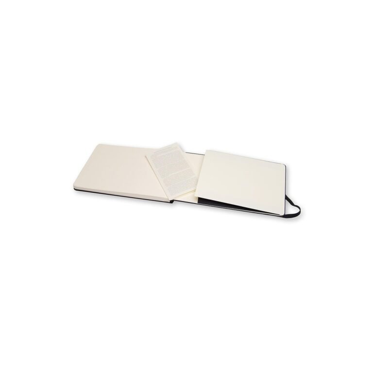 Moleskine watercolor album, version 1.0.0, open with pages and inserted paper
