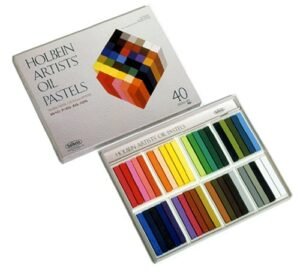 Holbein artists' oil pastels set, version 1.0.0, showcasing a vibrant array of colors
