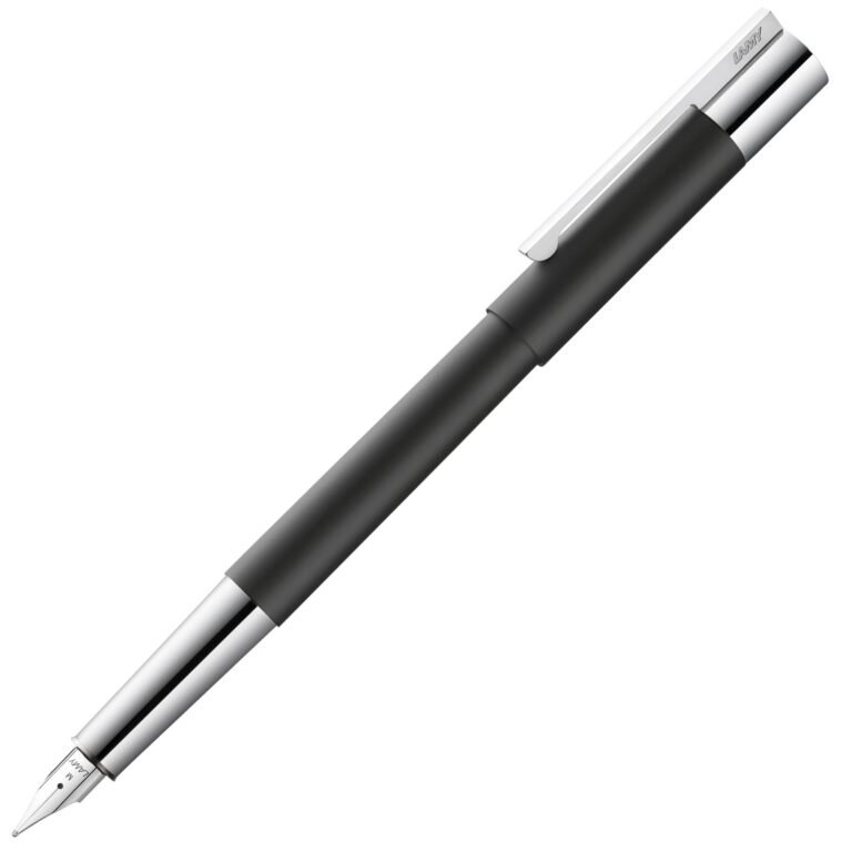 A close-up of a lamy scala pen, showcasing its design, perfect for professional use