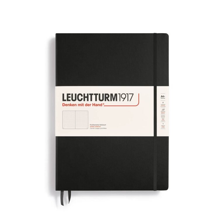 Leuchtturm1917 master notebook, version 1.0.0, black a4+ notebook for creative professionals