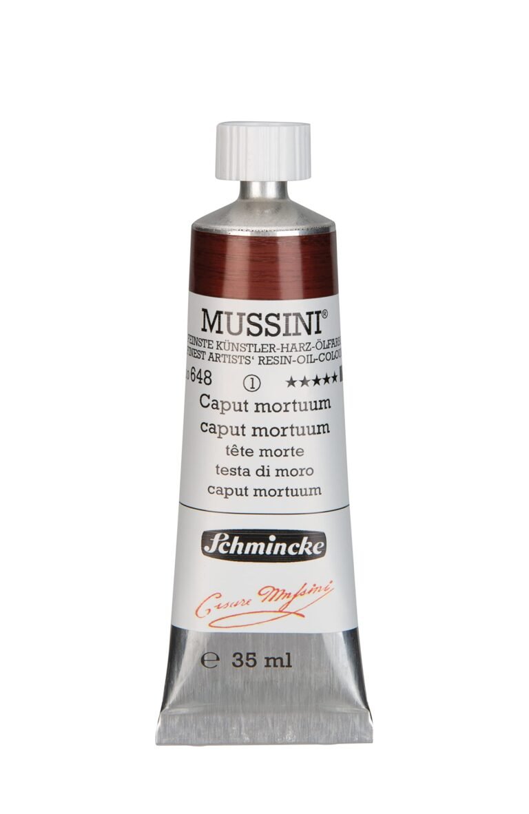 Schmincke mussini oil paint tube 'caput mortuum' from the 'version 1.0.0' series