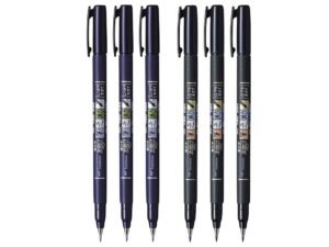 Version 1.0.0: six tombow fudenosuke brush pens, ideal for calligraphy and creative guides