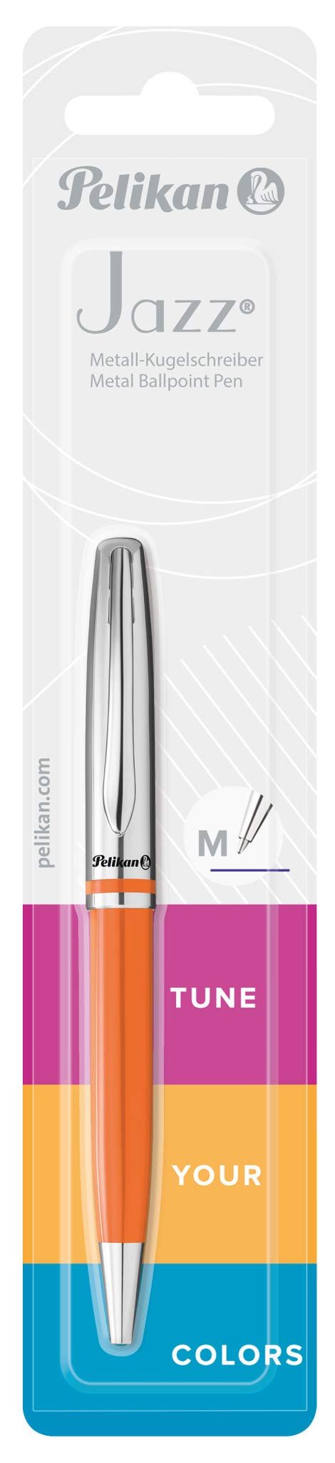 Pelikan jazz metal ballpoint pen, version 1.0.0, presented on a luxury writing guide