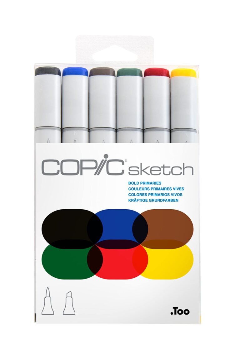 Copic sketch markers, version 1.0.0, for bold artworks, displayed on a guide page