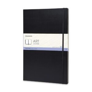 Moleskine art collection sketchbook, version 1.0.0, for creative professionals, black cover