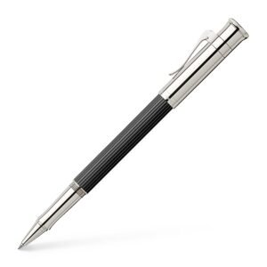 Graf von faber-castell intuition pen, version 1.0.0, with black ribbed barrel and silver accents