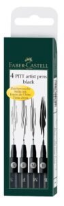 Faber-castell pitt artist pens black, version 1.0.0, showcased on a creative tools page