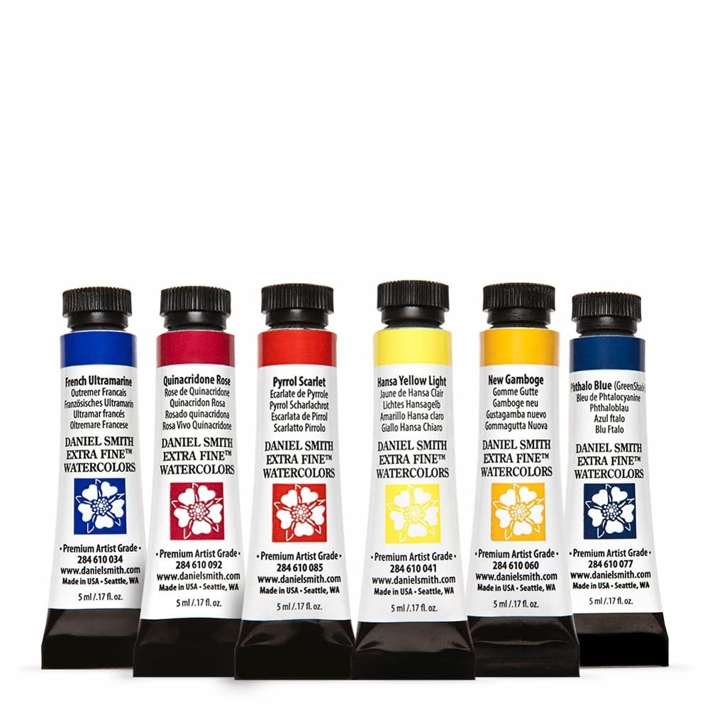 Daniel smith extra fine watercolors, version 1.0.0, tubes of vibrant artist-grade paints