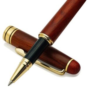 Close-up of a fancy wooden pen, likely for writers, from the '61va0dwpoal 1 1' series