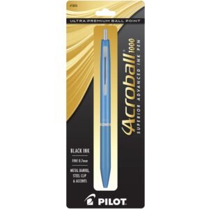 Acroball 1000 pen, version 1.0.0, displayed on a page about affordable pens