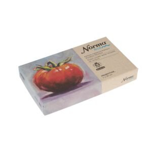 Schmincke norma oil colors box featuring a tomato painting, version 1.0.0, for artists