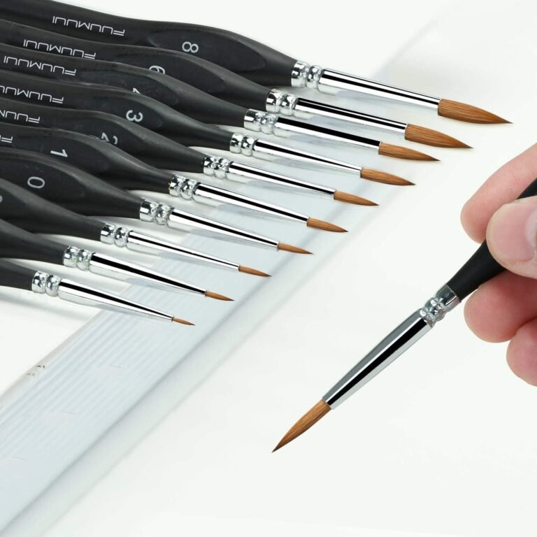 Close-up of kolinsky brushes, showcasing fine art tools, from the '71dscp0azxl 3' series
