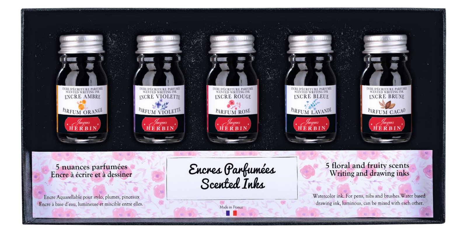 Herbin scented inks in a box; version 1.0.0, perfect for unique art creations
