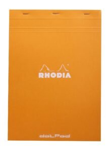 Orange rhodia heritage quadrille notebook, version 1.0.0, for organized writing