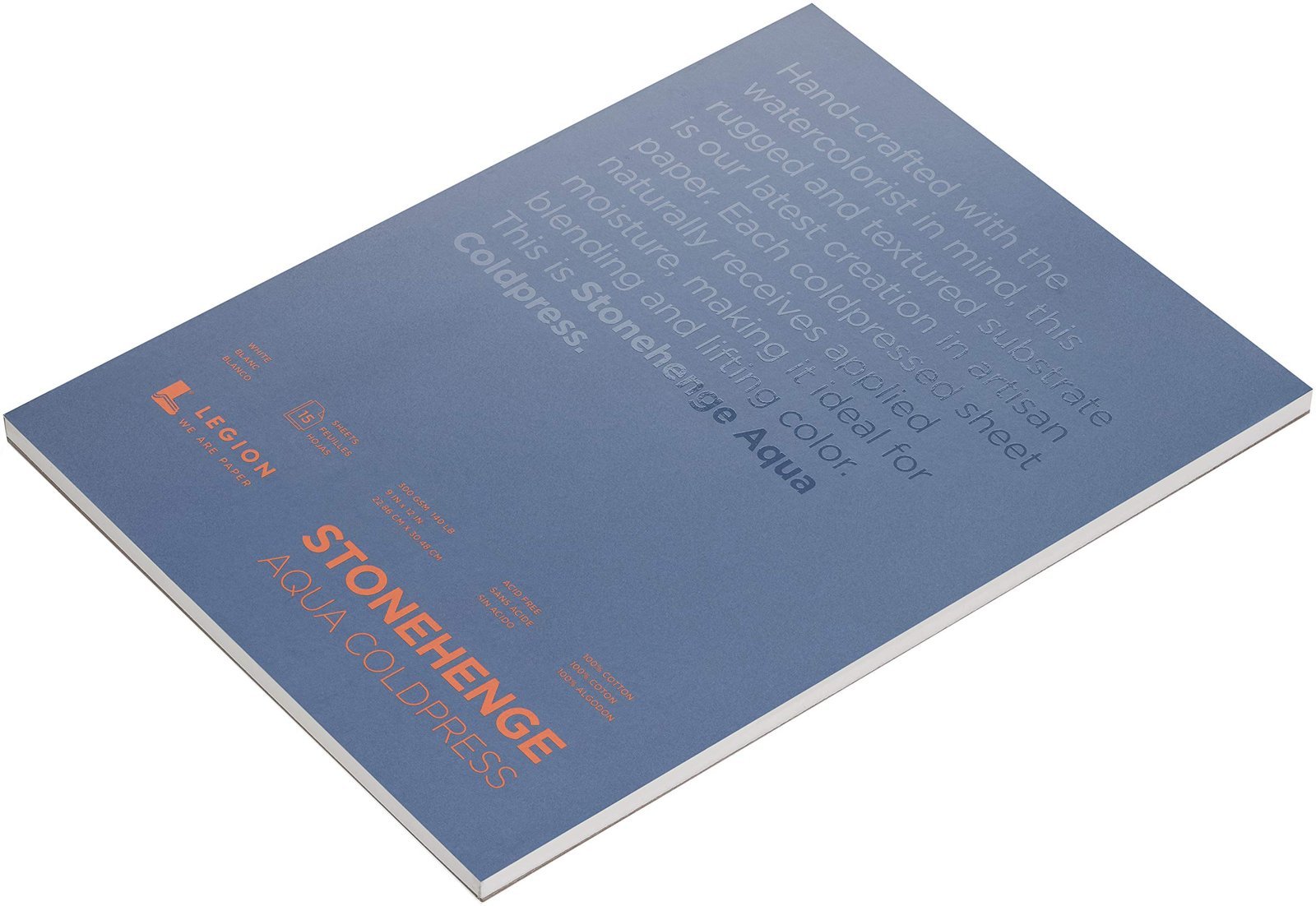 Stonehenge aqua coldpress watercolor paper, ideal for blending and lifting color