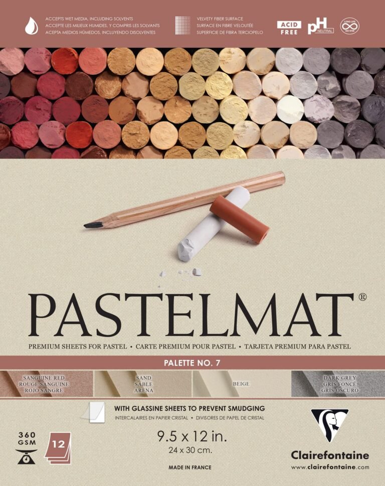 Clairefontaine pastelmat paper with pastels, pencil, and color swatches; version 1.0.0
