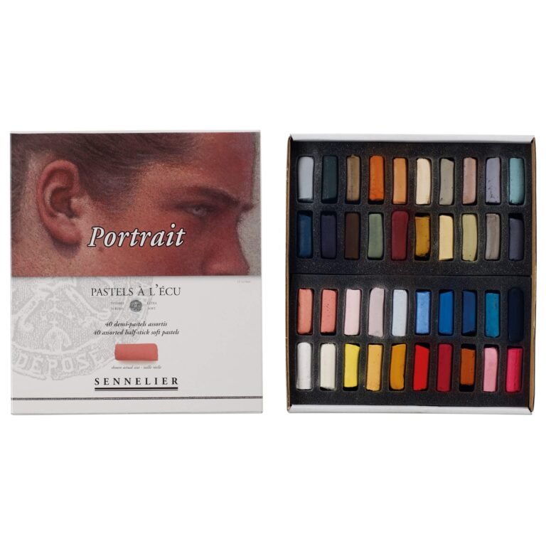 Sennelier Écu soft pastels, version 1.0.0, for professional artists, with portrait illustration