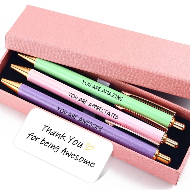 Three stylish pens in a box, perfect for businesswomen and female leaders