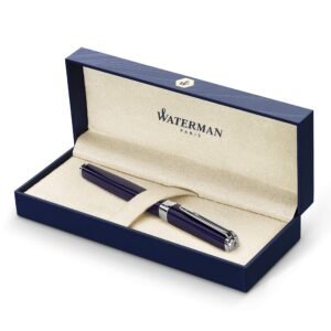 Waterman pen in a presentation box, featured on a page about exceptional pens