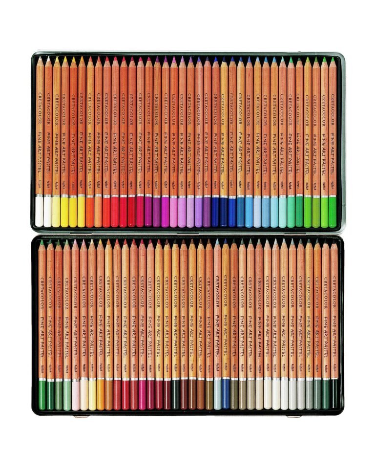 Cretacolor fine art pastel set, version 1.0.0, in open metal cases, vibrant colors
