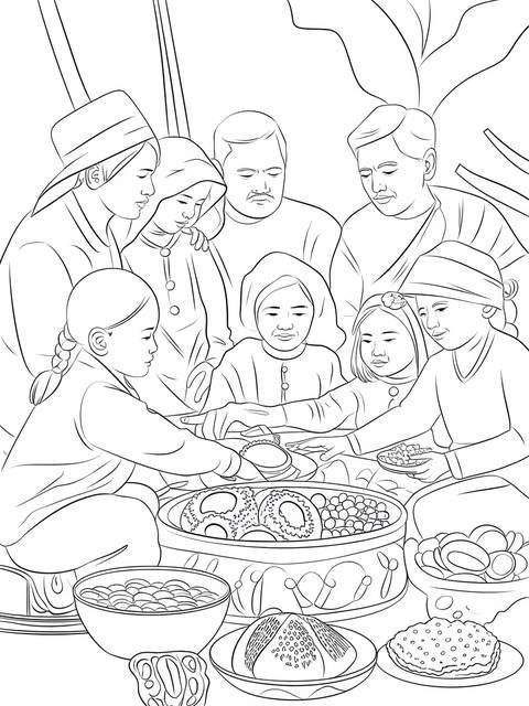 Coco family gathering around food, a visual from the ofren acjxx11htcqi5kcf1l d2a rjjwuxgmqxwxfmcdkn9w8a cover