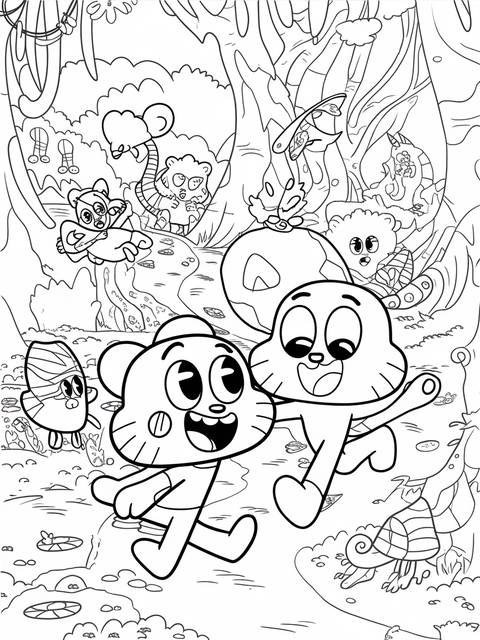 Gumball and darwin from the amazing world of gumball, embarking on an adventure together