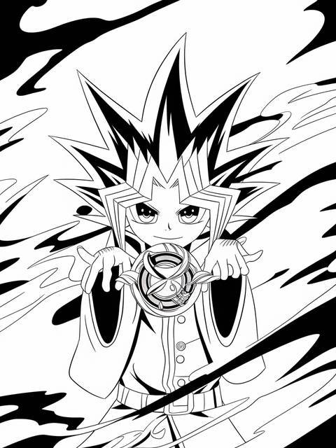 Yugioh character holding a mysterious item, from the cover art